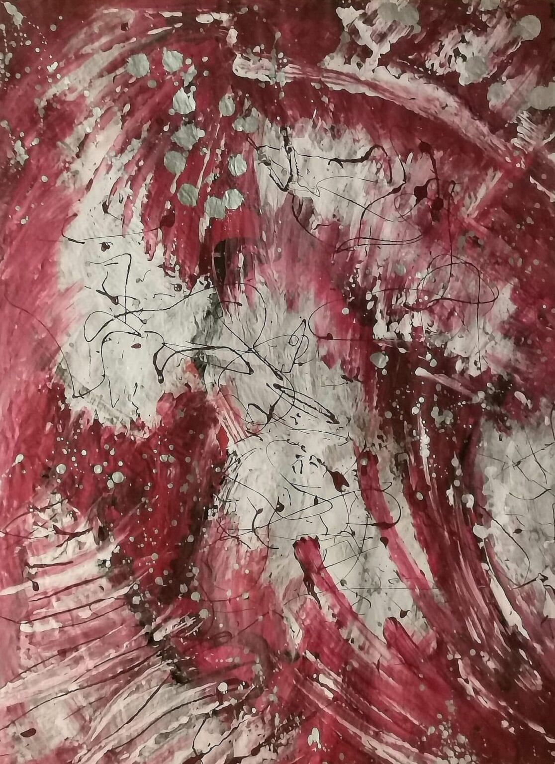 ROT/Silber – Abstrakt von Nikolaus Erban Damianos
