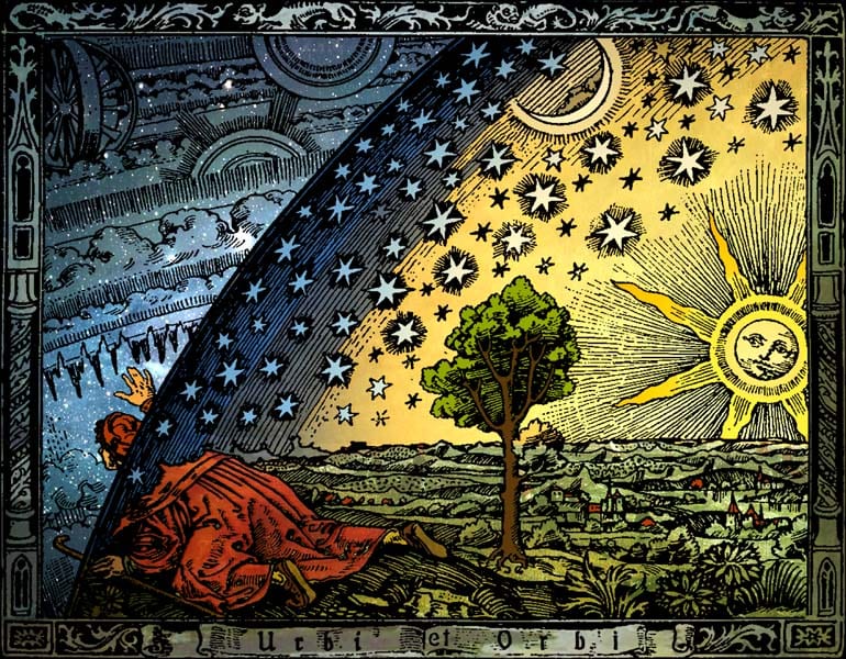 Flammarion Holzstich, Koloration von Hugo Heikenwälder