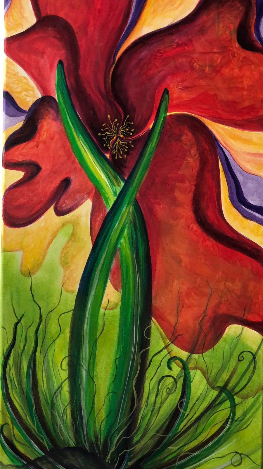 Rote Blume von Zsuzsanna Holmlund