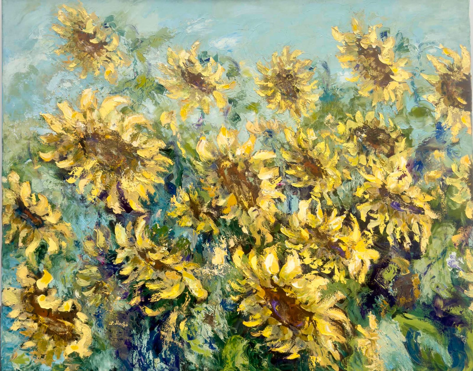 Sonnenblumen IX von Lore Macho