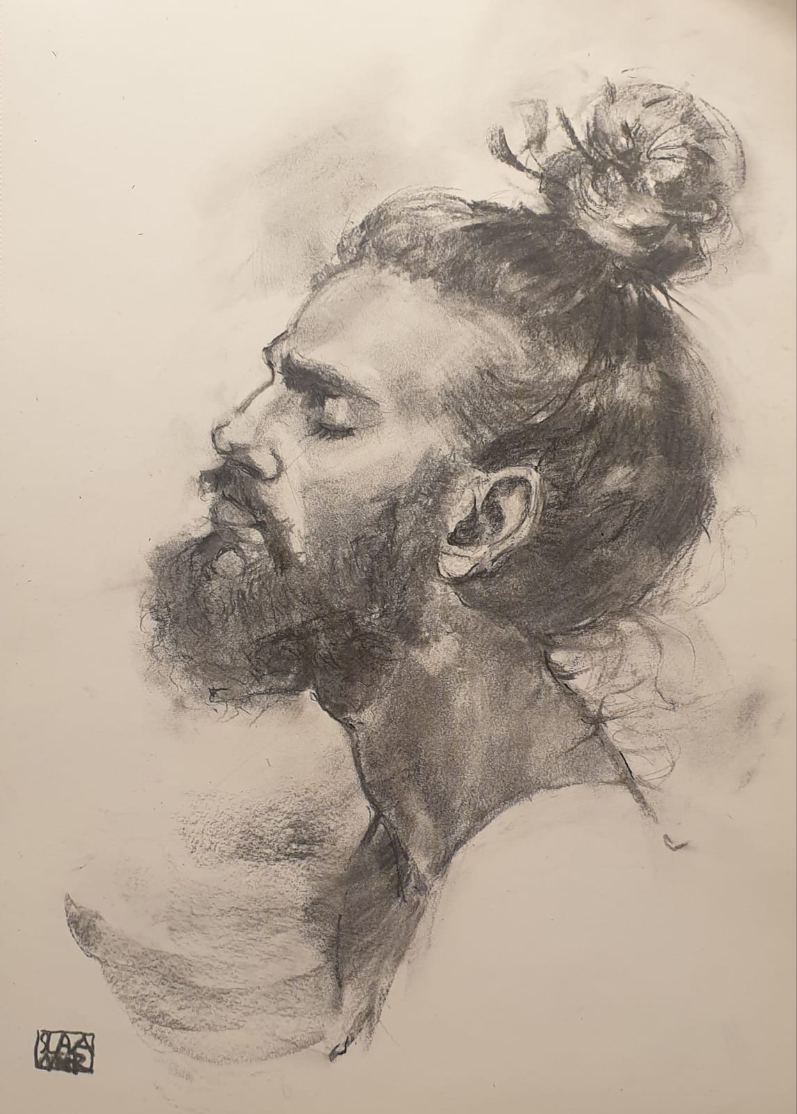 Portrait einen Mann mit dem Bart von Slava Muhrer