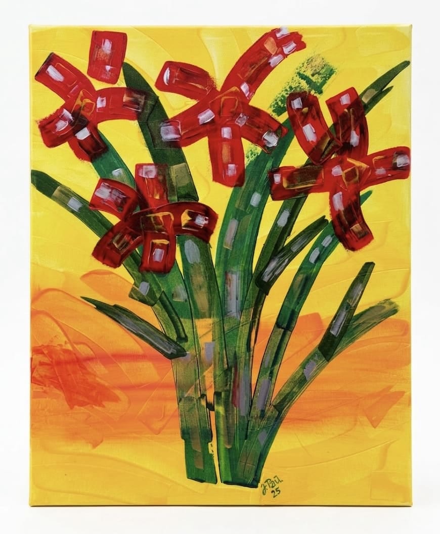 Blumen rot von Josef Paukner