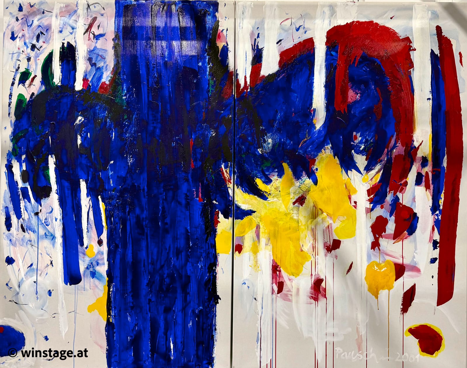 Blauer Meridian / Der Eroberer - Diptychon von Josef Pauschenwein