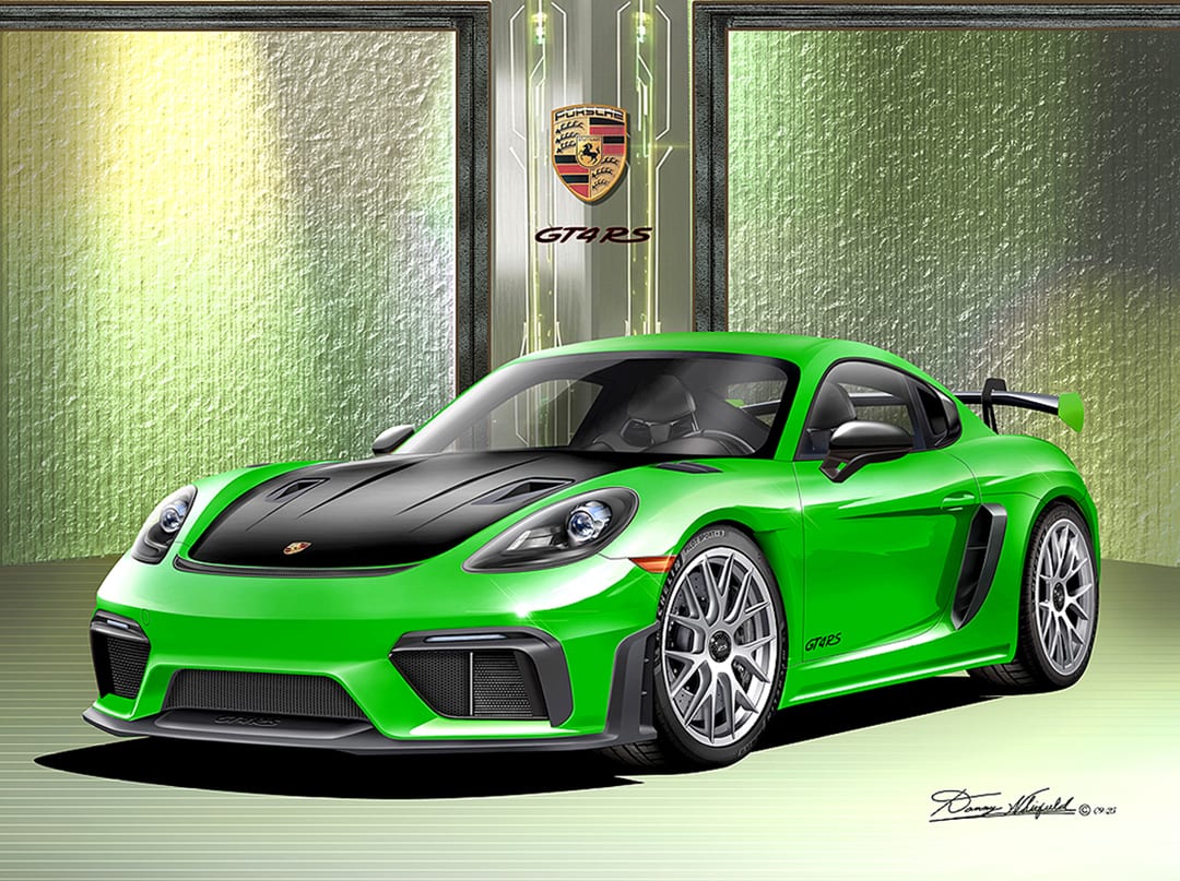 2023 Porsche 718 Cayman GTRS Fine Art Print von Danny Whitfield